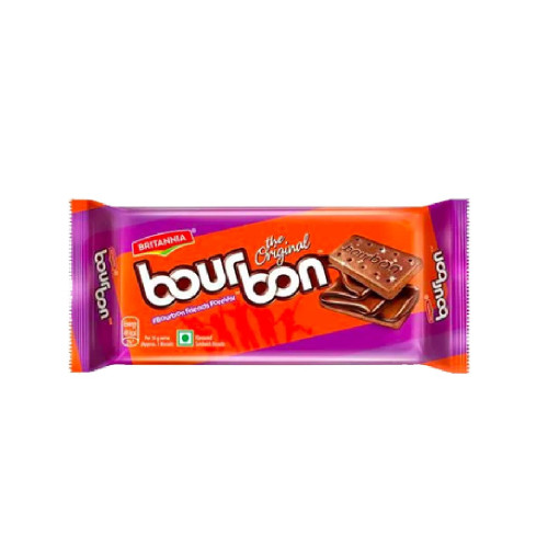 BRITANNIA BOURBON CHOCOLATE CREAM BISCUITS 100GM 