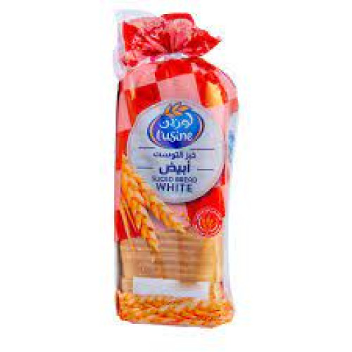 LUSINE SLICED BREAD WHITE 600GM 