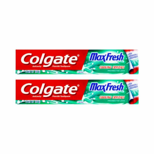 COLGATE MAXFRESH TOOTHPASTE CLEAN MINT 2 X 75ML 