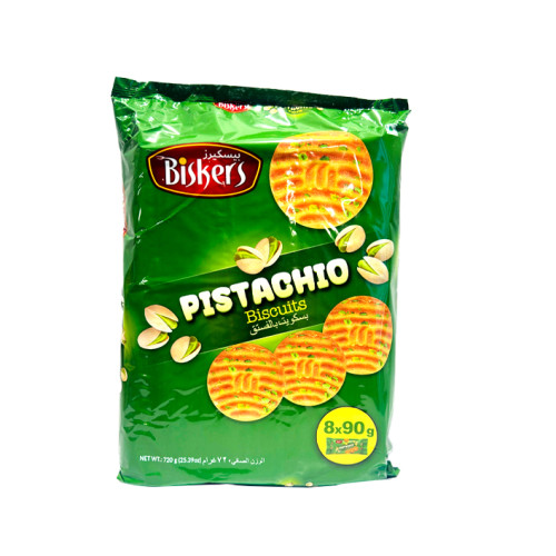 BISKERS PISTACHIO BISCUITS 90 GM