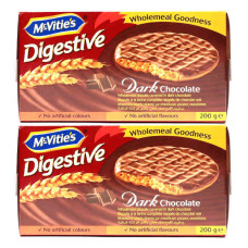 MCVITIES DIGESTIVE BISCUITS DARK CHOCOLATE 2 X 200GM 