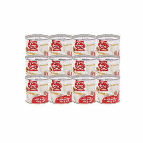LUNA FULL CREAM EVAPORATED MILK 12 X 170GM 
