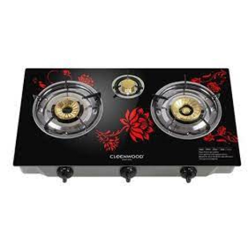 CLEENWOOD CW-262 THREE BURNER GAS STOVE WITH TOP