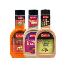 DELICIO ASSTD DRESSING 3S*267ML