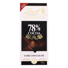LINDT EXCELLENCE 78% COCOA DARK CHOCOLATE 100GM 