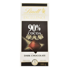 LINDT EXCELLENCE 90% COCOA DARK CHOCOLATE 100GM 
