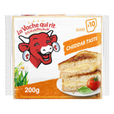 LA VACHE QUIRIT 10 CHEESE SLICES CHEDDAR 200GM 
