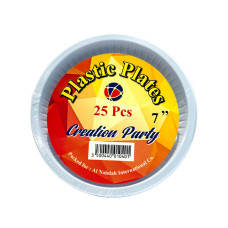 AL NAHDHA PLASTIC PLATE 7  25 PCS