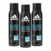 ADIDAS BODY SPRAY 48H ICE DIVE 3X150ML