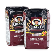 QUAKER WHITE OATS 2 X 500GM 