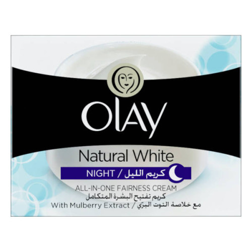 OLAY NATURAL WHITE NIGHT CREAM 50GM 