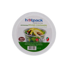 HOTPACK MICROWAVE ROUND CONTAINER 450ML 5S