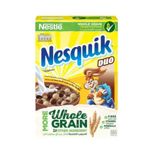 NESQUICK WHOLE GRAIN CEREALS DUO 330GM 
