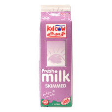 KD COW FRESH MILK SKIMMED 1LTR 