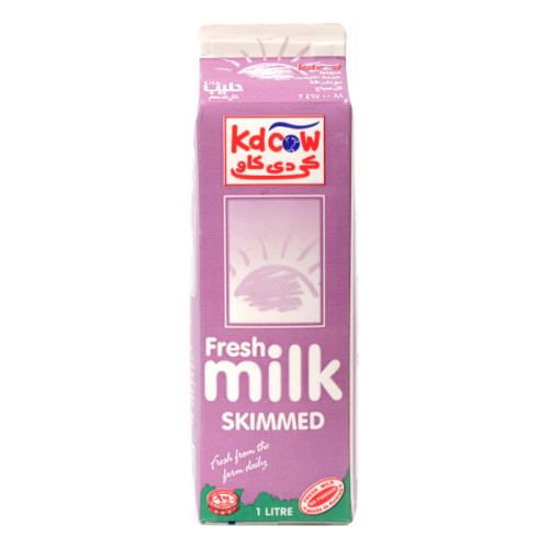 KD COW FRESH MILK SKIMMED 1LTR 