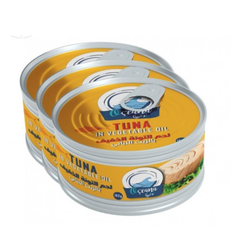 OCEANA LIGHT MEAT TUNA IN OIL 3 X 160 GM
