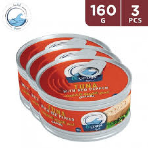 OCEANA LIGHT MEAT TUNA IN CHILLI  3 X 160 GM