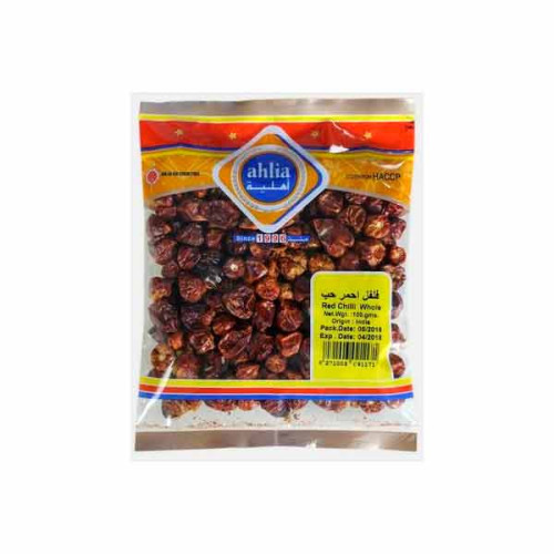 AHLIA RED CHILLI WHOLE ROUND 90GM 