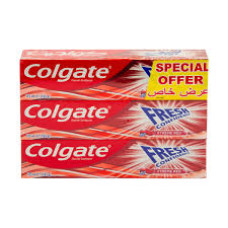 COLGATE TOOTHPASTE FRESH CONFIDENCE RED 3 X 125ML
