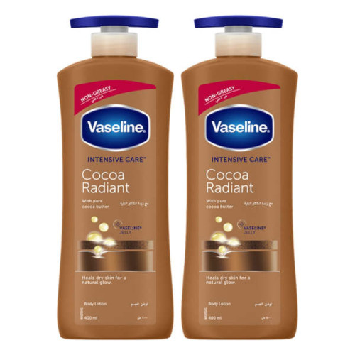 VASELINE BODY LOTION COCOA RADIANT 2 X 400ML 