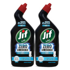 JIF ZERO LIMESCALE TOILET CLEANER OCEAN POWER 2 X 750ML 