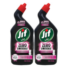 JIF ZERO LIMESCALE TOILET CLEANER PINK POWER 2 X 750ML 