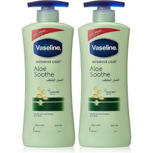 VASELINE LOTION ALOE SOOTHE 2X400ML