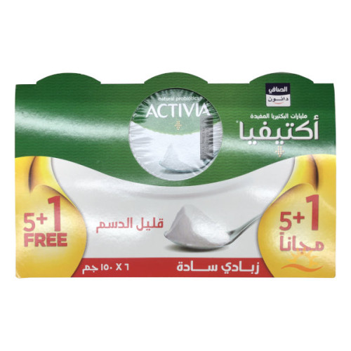 ACTIVIA FRESH YOGHURT LOW FAT 6 X 150GM 