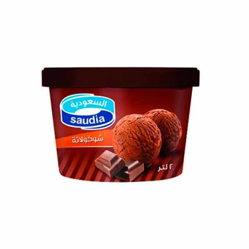 SAUDIA ICE CREM CHOCOLATE 2LTR 