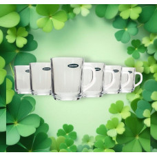 HW2960 GLASS MUG CLASSIC 6 PCS SET- 8OZ