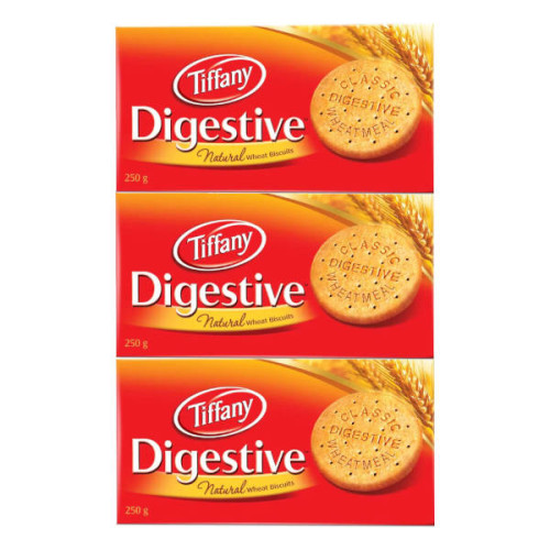 TIFFANY DIGESTIVE BISCUITS 3 X 250GM 