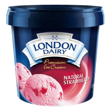 LONDON DAIRY ICE CREAM NATURAL STRAWBERRY 1LTR 