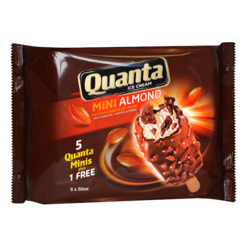 QUANTA ICE CREAM MINI ALMOND 6 X 50ML 