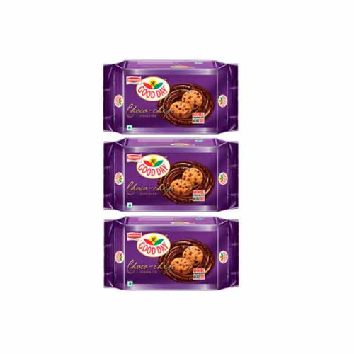 BRITANNIA GOOD DAY CHOCOLATE CHIP COOKIES 3 X 125GM  