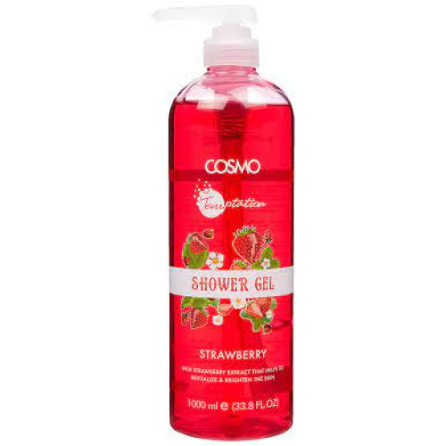 COSMO SHOWER GEL STRAWBERRY 1LTR