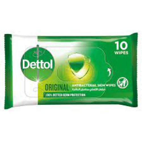 DETTOL ANTIBACTERIAL WIPES 10S