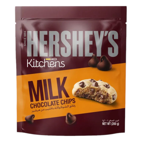 HERSHEY'S MILK CHOCOLATE CHIPS 200GM 