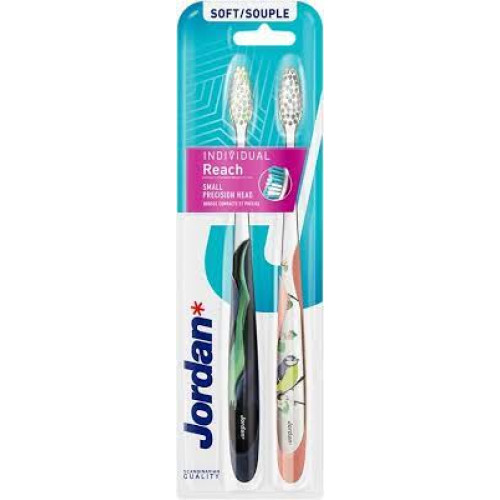 JORDAN INDIVIDUAL REACH TOOTHBRUSH SOFT 2PCS