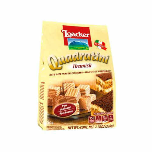 LOACKER QUADRATINI TIRAMISU 220GM 