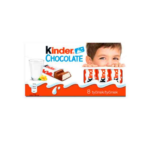 FERRERO KINDER CHOCOLATE 8 BARS 100GM 