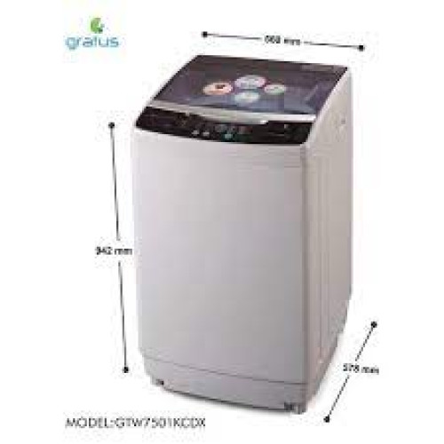 GRATUS GTW7501KCDX WASHING MACHINE TOP LOAD 7 KG