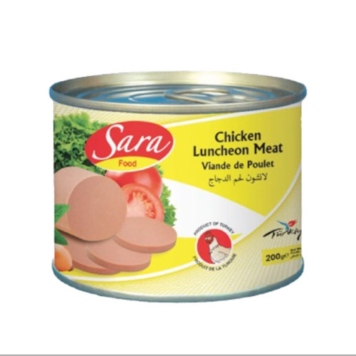 SARA CHICKEN LUNCHEON MEAT ROUND TIN 200GM