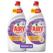 FAIRY LAVENDAR DISH WASH 2X800ML