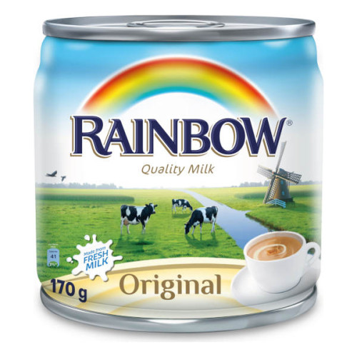 RAINBOW EVAPORATED MILK ORIGINAL 170GM 