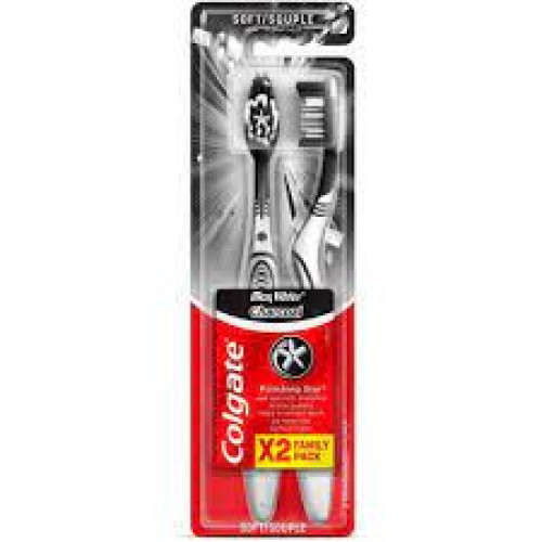 COLGATE TB MAX WHITE CHARCOAL 2PCS @ VALUE PACK