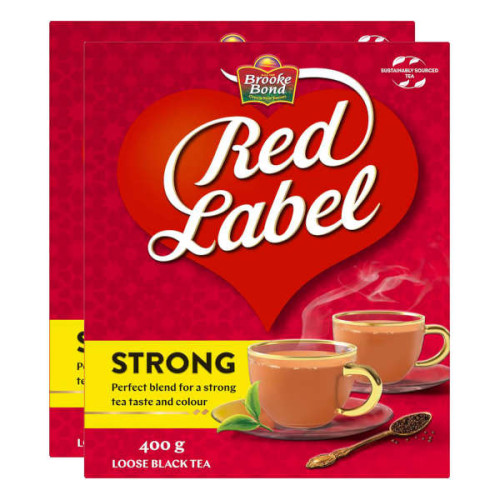 BROOKE BOND RED LABEL LOOSE BLACK TEA 2 X 400GM 