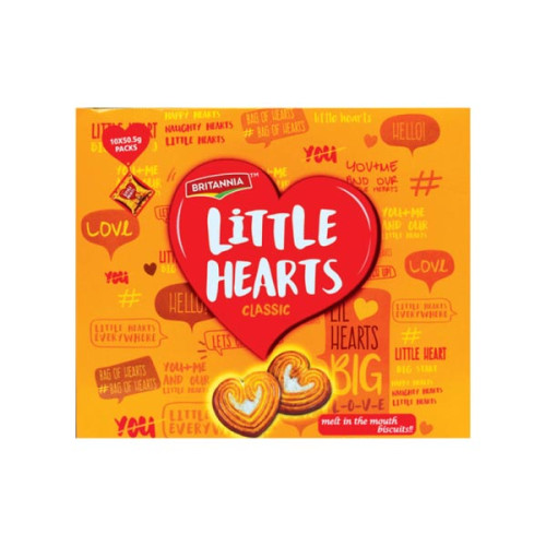 BRITANNIA LITTLE HEARTS BISCUITS 10 X 50.5GM 