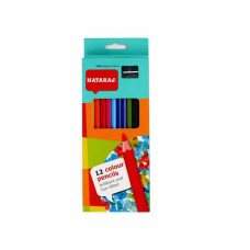 NATARAJ 12 COLOUR PENCILS + SHARPNER