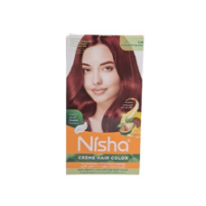 NISHA CREME HAIR COLOUR BURGUNDY 3.16 60G+60ML+18M