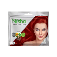 NISHA CREAM HAIR COLOUR FLAME RED 20GM + 20ML